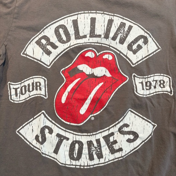Vintage Gray Rolling Stones 1978 Short Sleeve Tour T-shirt S - Picture 2 of 5